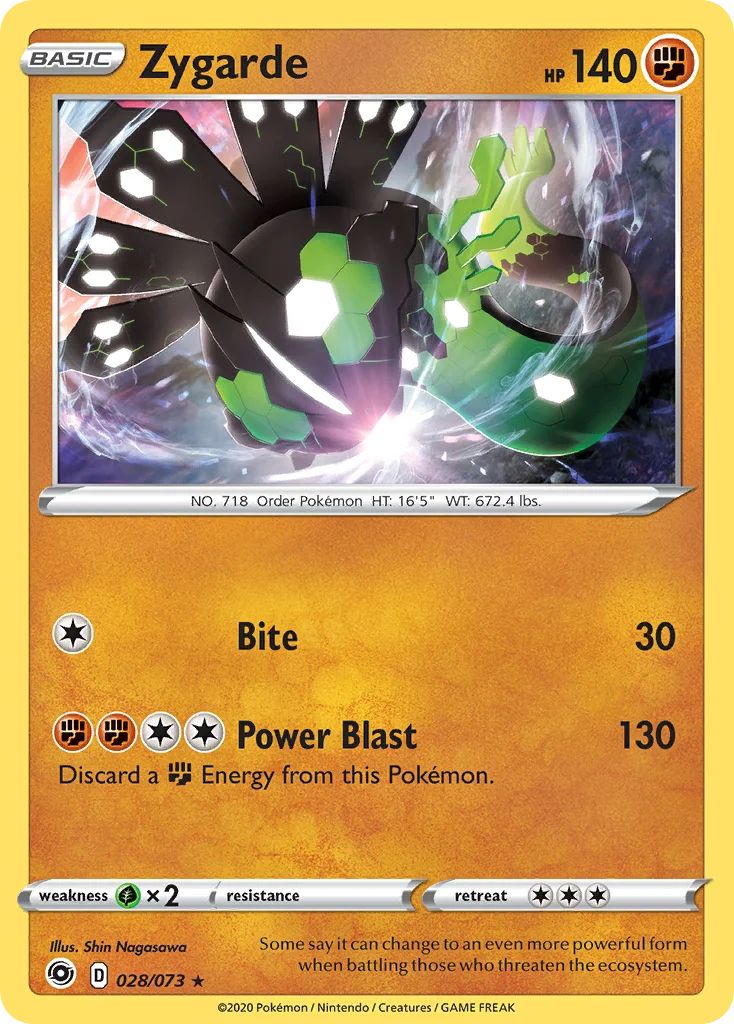Zygarde 028/073 Rare holo