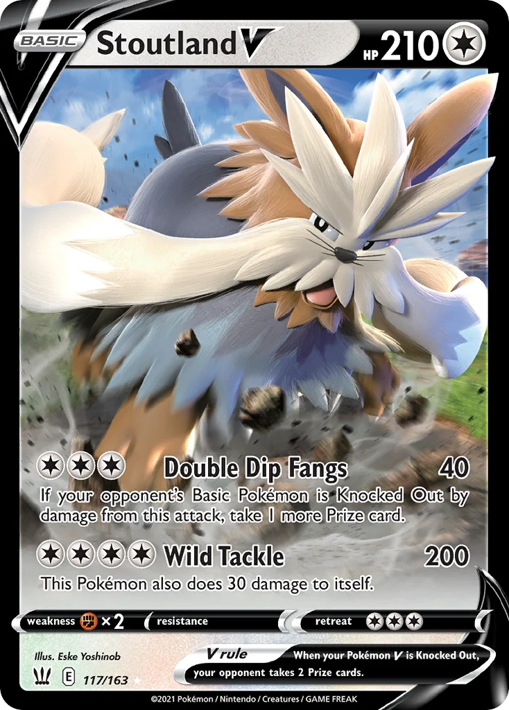 Stoutland V 117/163 Rare holo v