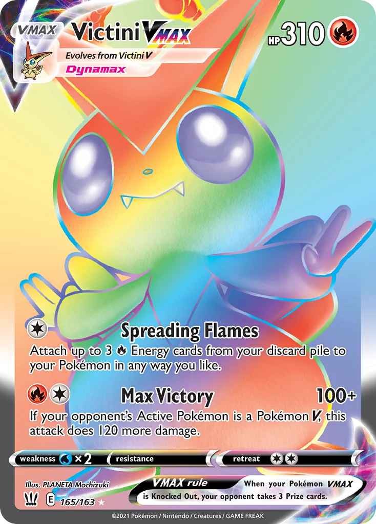 Victini VMAX 165/163 Rare rainbow