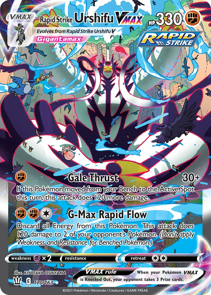 Rapid Strike Urshifu VMAX 170/163 Rare rainbow