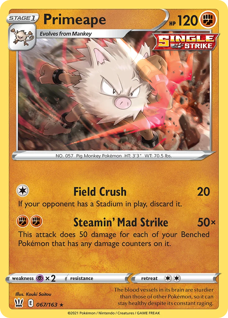 Primeape 067/163 Rare