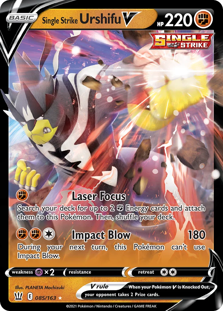 Single Strike Urshifu V 085/163 Rare holo v