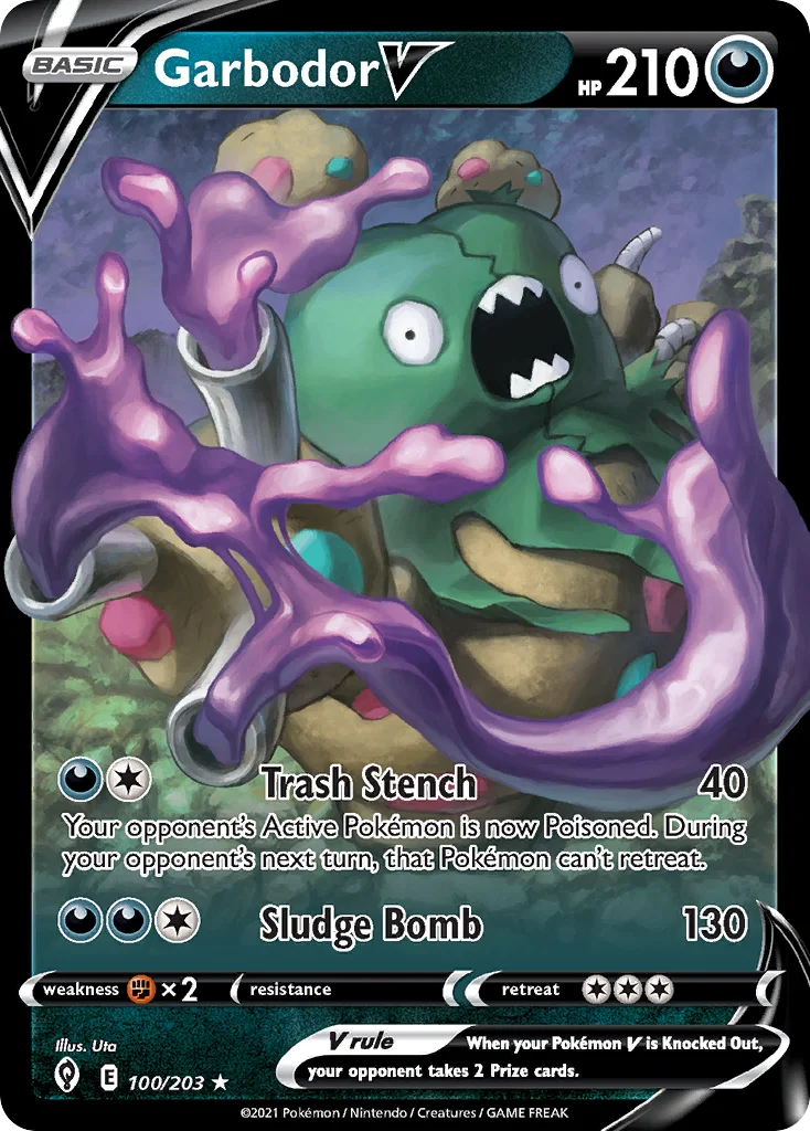 Garbodor V 100/203 Rare holo v