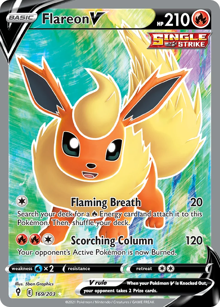 Flareon V 169/203 Rare ultra