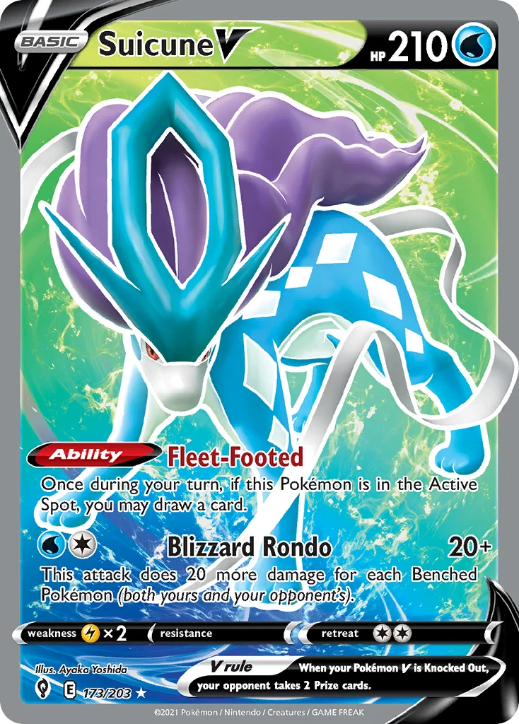 Suicune V 173/203 Rare ultra