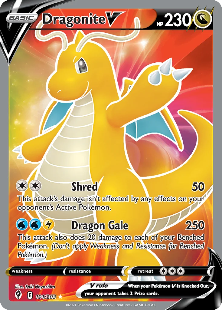 Dragonite V 191/203 Rare ultra
