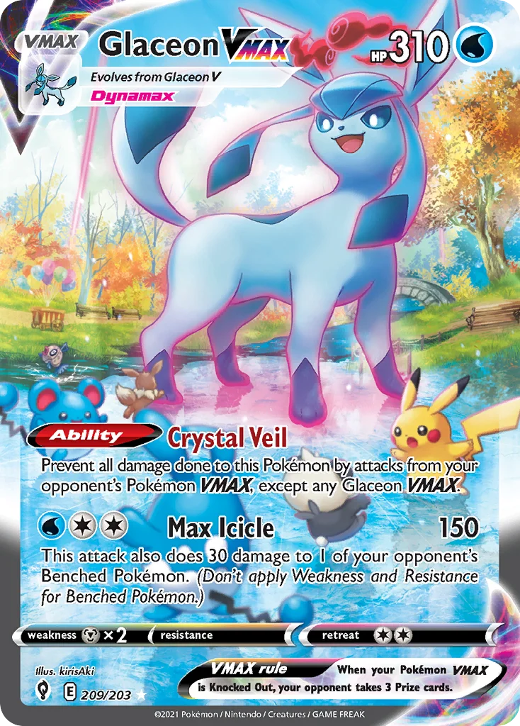 Glaceon VMAX 209/203 Rare rainbow