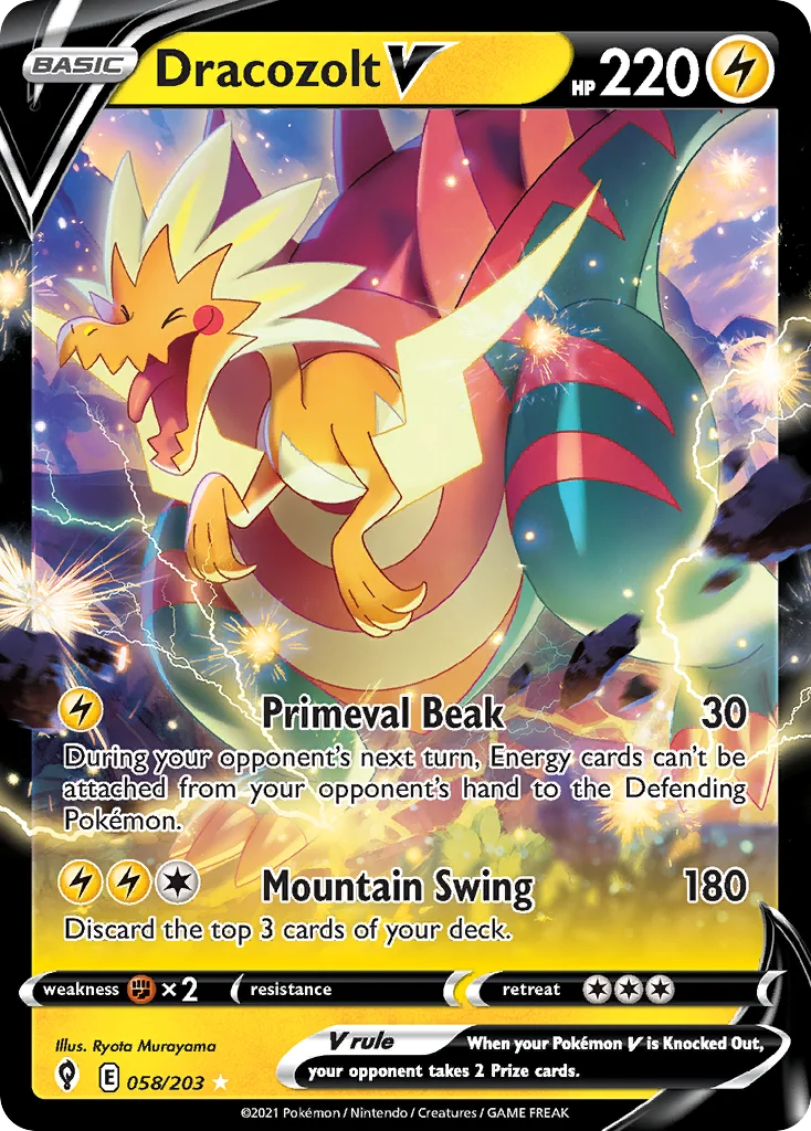 Dracozolt V 058/203 Rare holo v