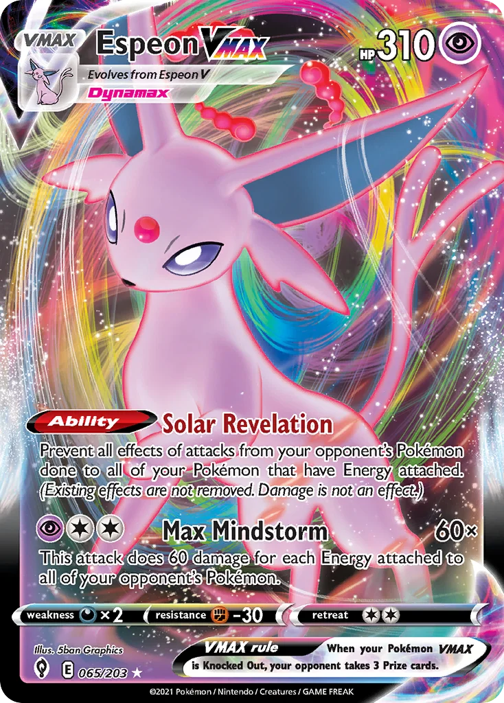 Espeon VMAX 065/203 Rare holo vmax