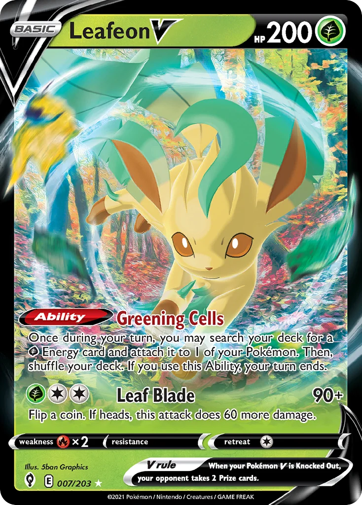 Leafeon V 007/203 Rare holo v