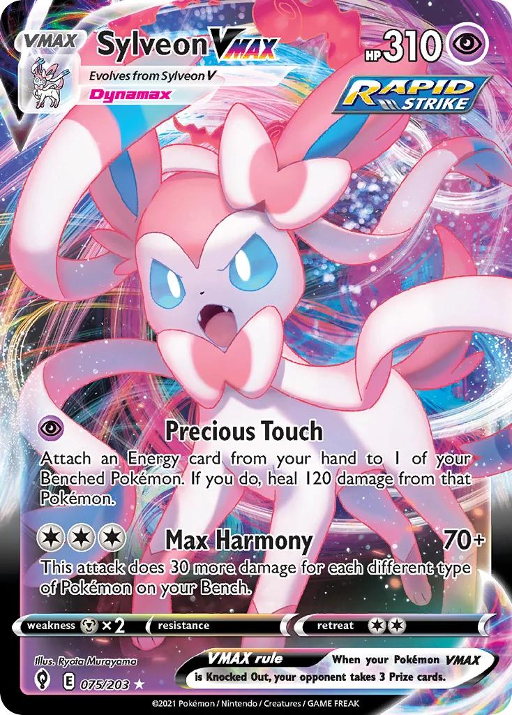 Sylveon VMAX 075/203 Rare holo vmax