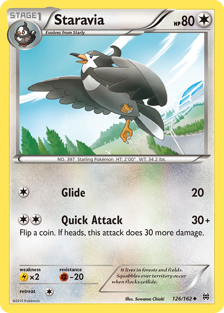 Staravia 126/162 Uncommon
