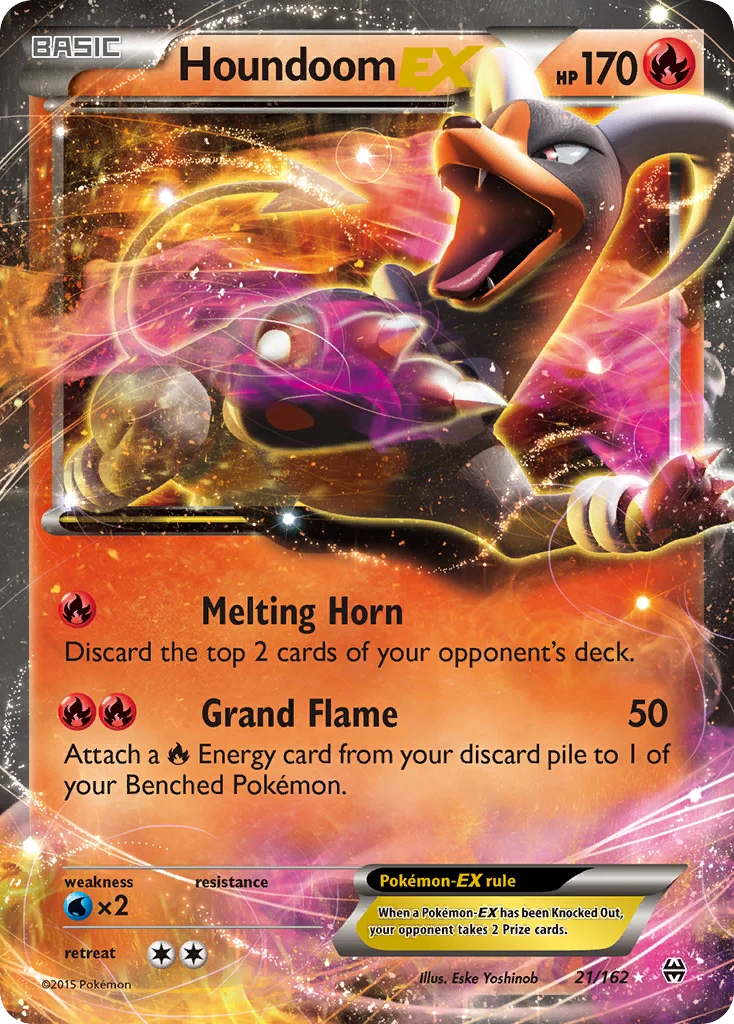 Houndoom-EX 021/162 Rare holo ex