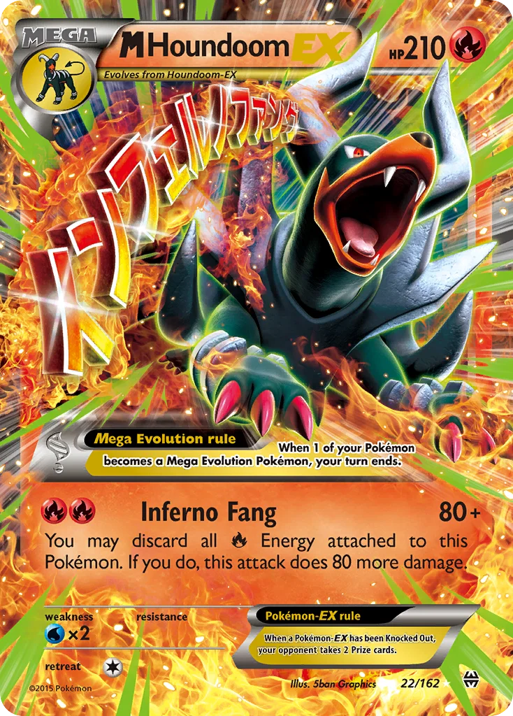 M Houndoom-EX 022/162 Rare holo ex