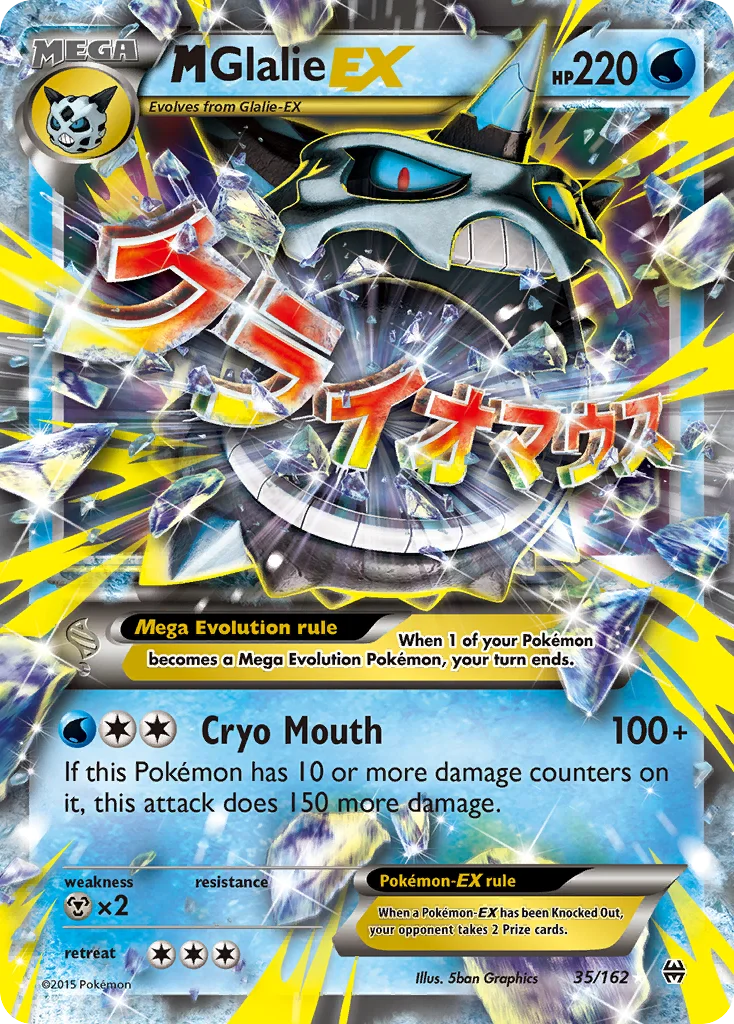 M Glalie-EX 035/162 Rare holo ex