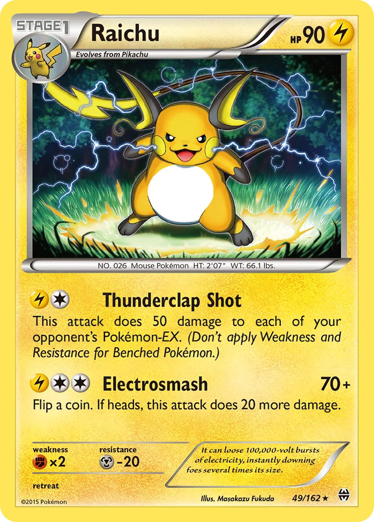 Raichu 049/162 Rare
