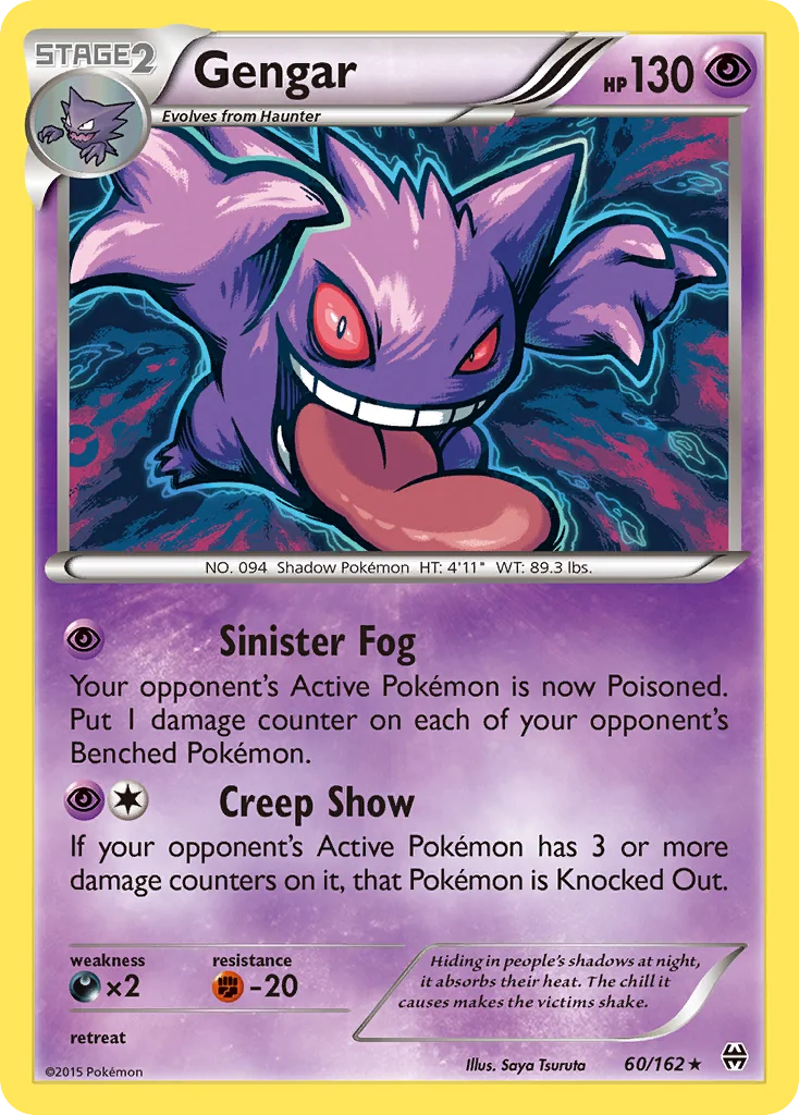 Gengar 060/162 Rare holo