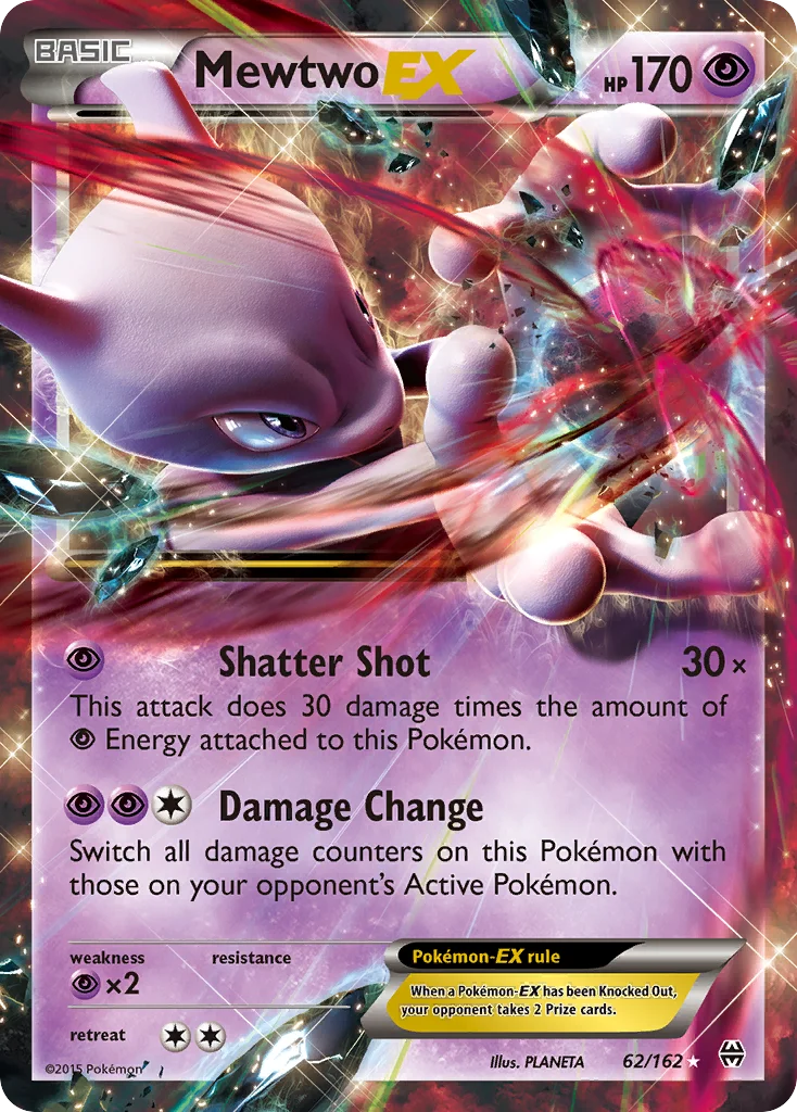 Mewtwo-EX 062/162 Rare holo ex