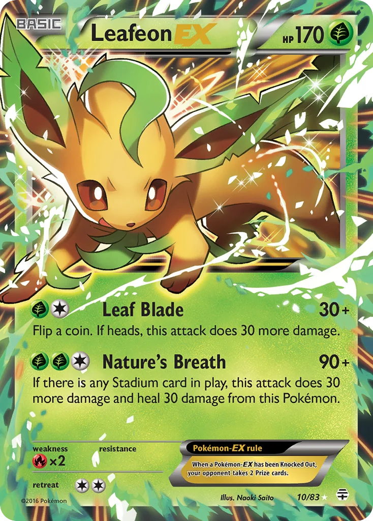 Leafeon-EX 010/83 Rare holo ex