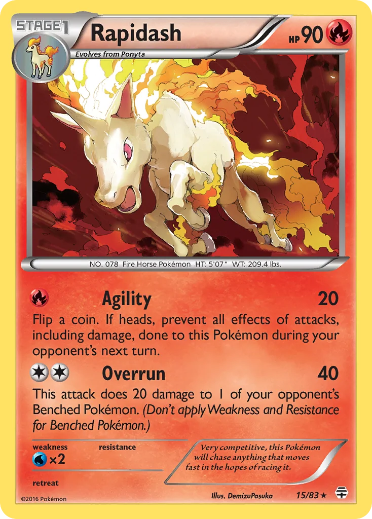 Rapidash 015/83 Rare