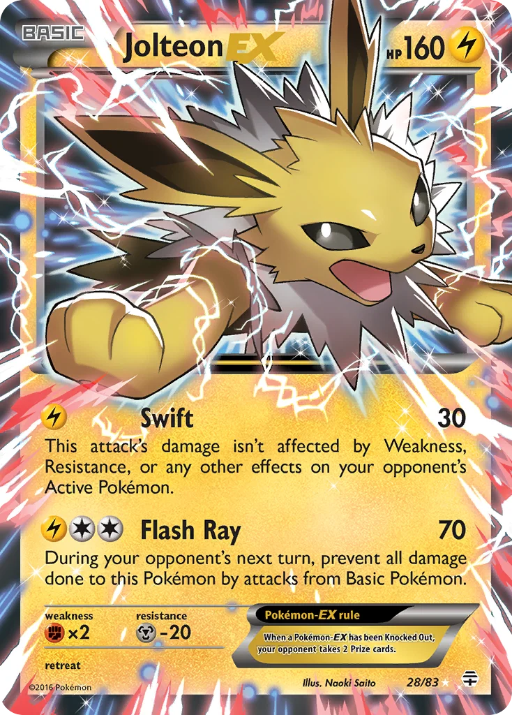 Jolteon-EX 028/83 Rare holo ex