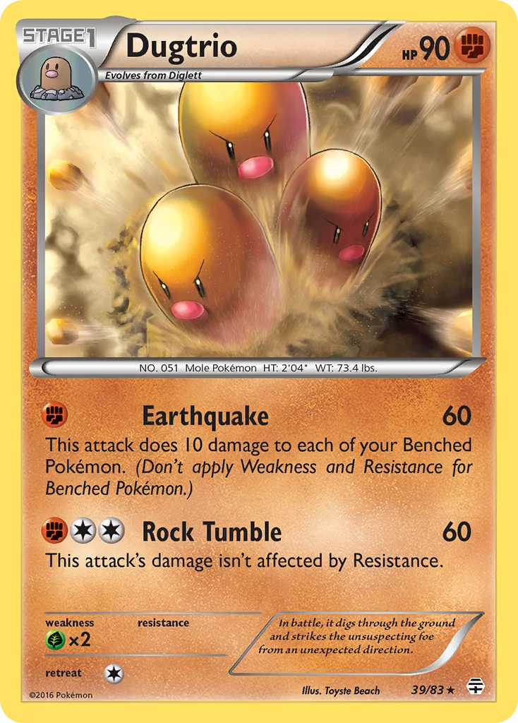 Dugtrio 39/83 Rare