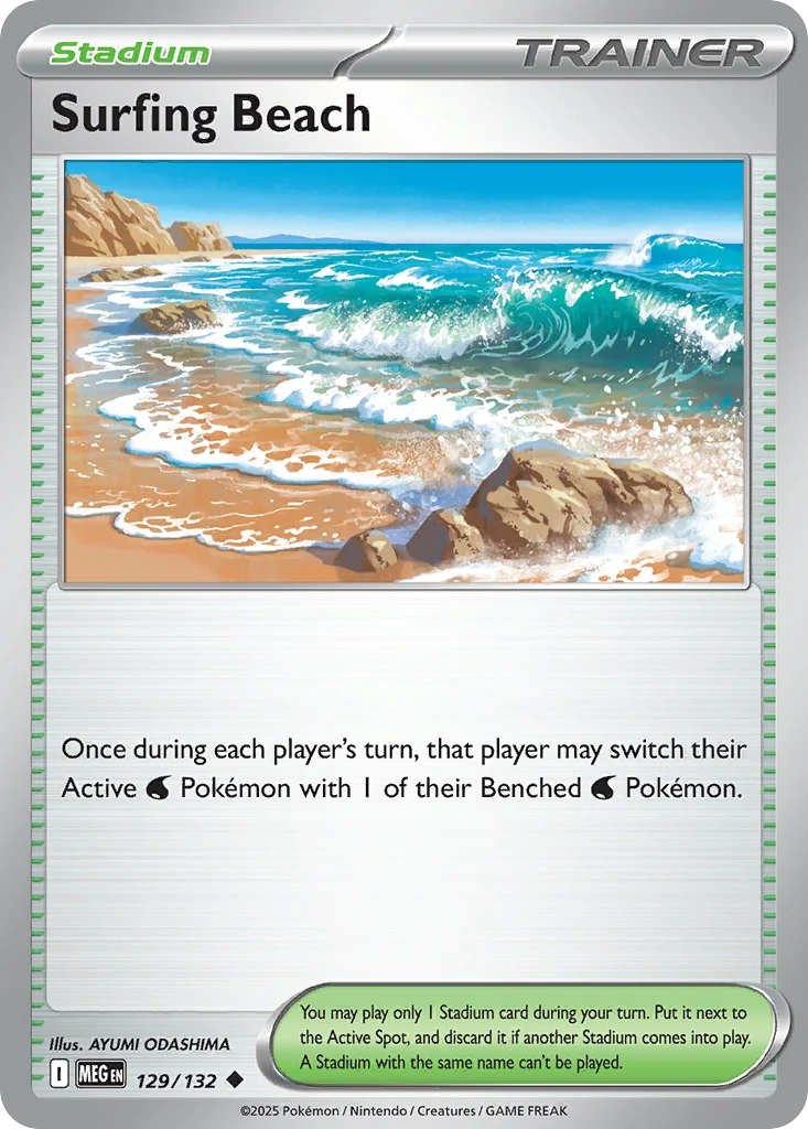 Surfing Beach 129/132 Uncommon