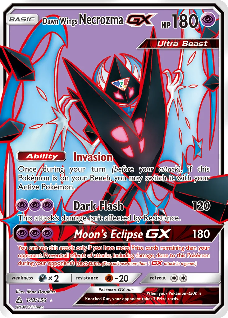 Dawn Wings Necrozma-GX 143/156 Rare ultra