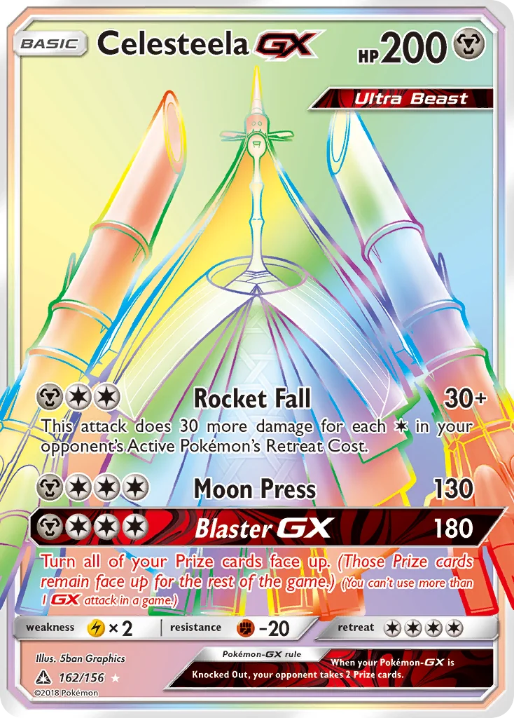 Celesteela-GX 162/156 Rare rainbow