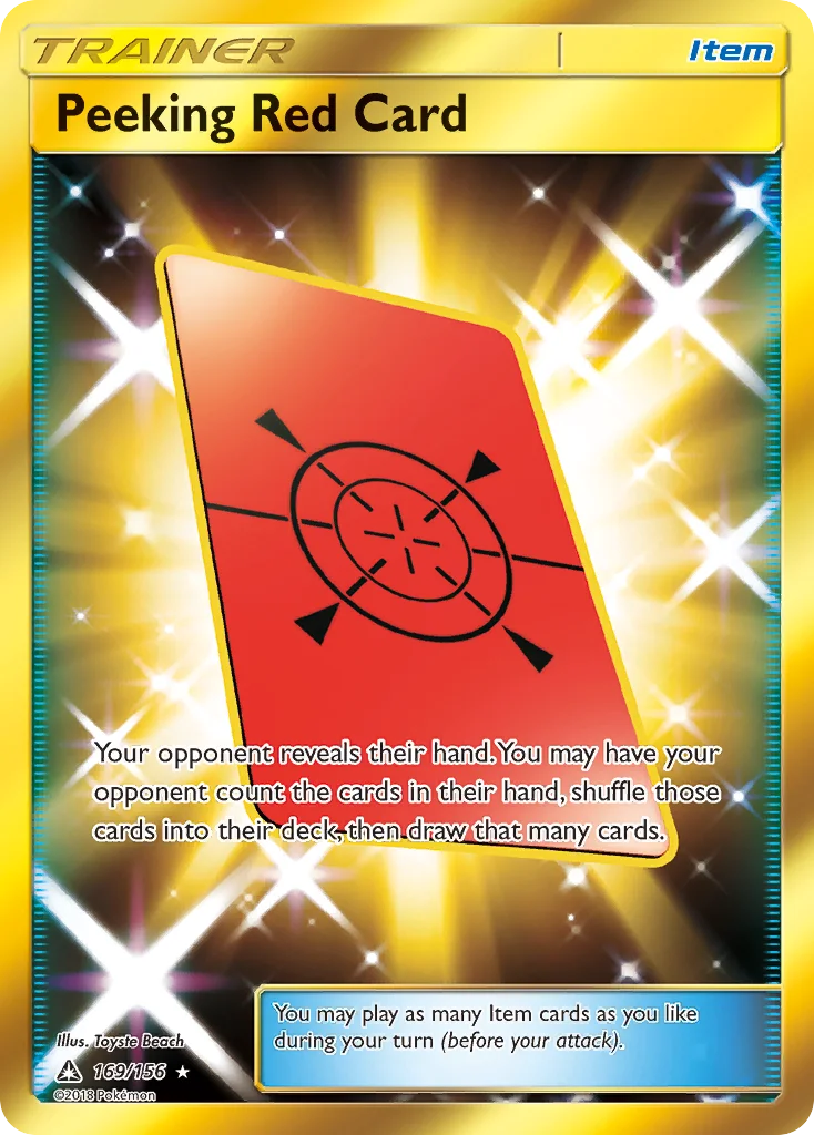 Peeking Red Card 169/156 Rare secret