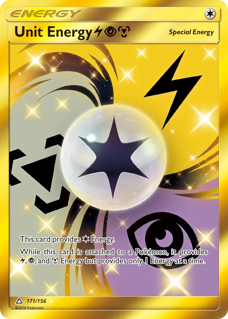 Unit Energy LightningPsychicMetal 171/156 Rare secret