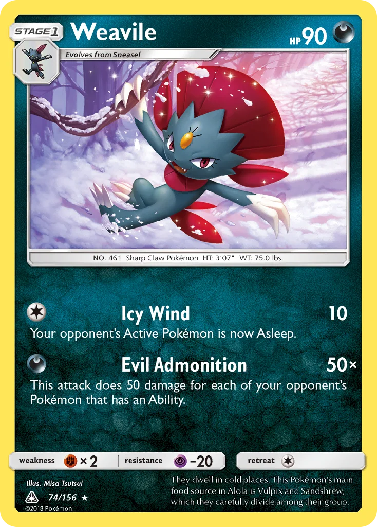 Weavile 074/156 Rare holo