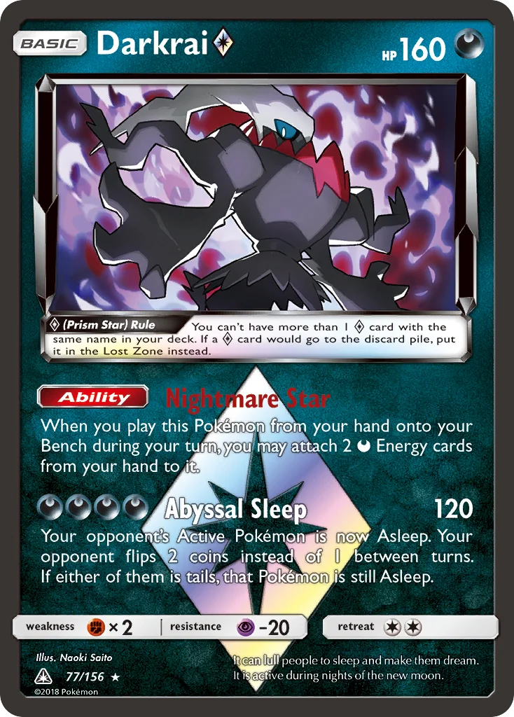 Darkrai ◇ 077/156 Rare prism star