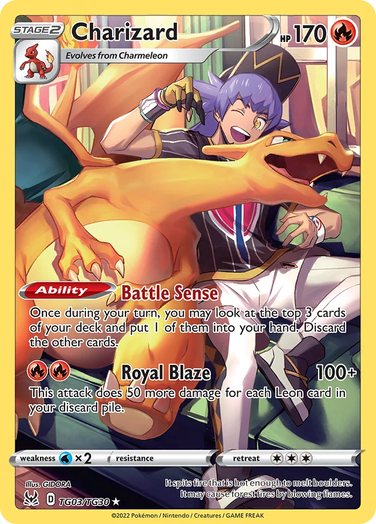 Charizard TG03/30 Trainer gallery rare holo