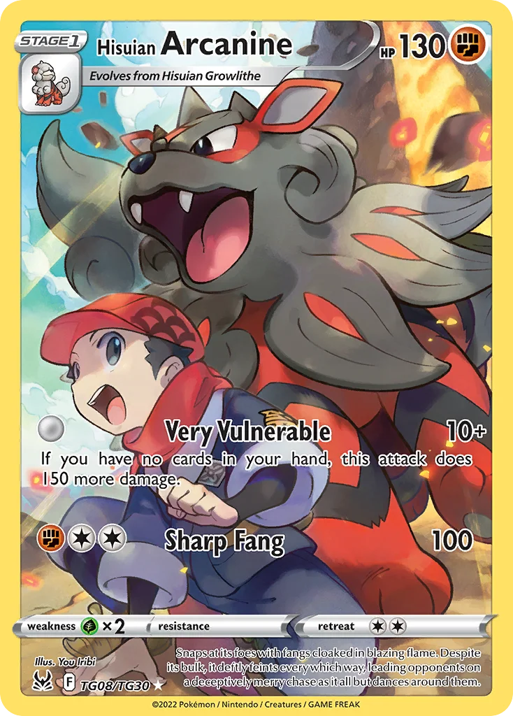 Hisuian Arcanine TG08/TG30 Trainer gallery rare holo