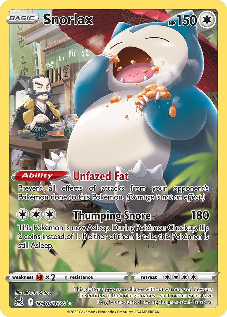 Snorlax TG10/30 Trainer gallery rare holo