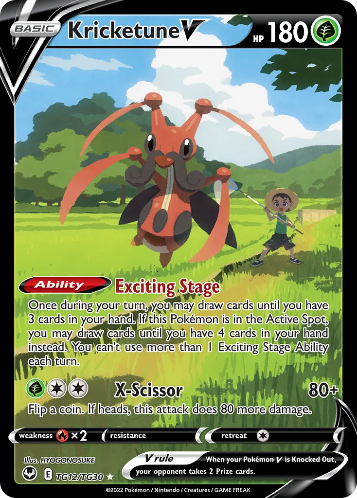 Kricketune V TG12/30 Rare holo v