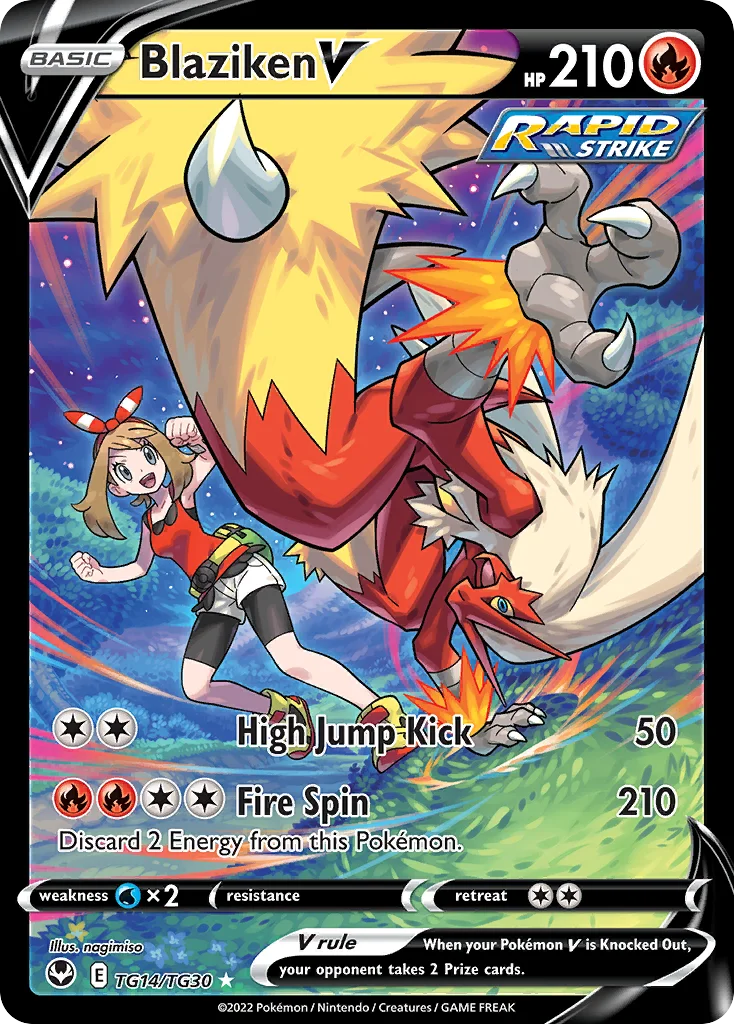 Blaziken V TG14/30 Rare holo v