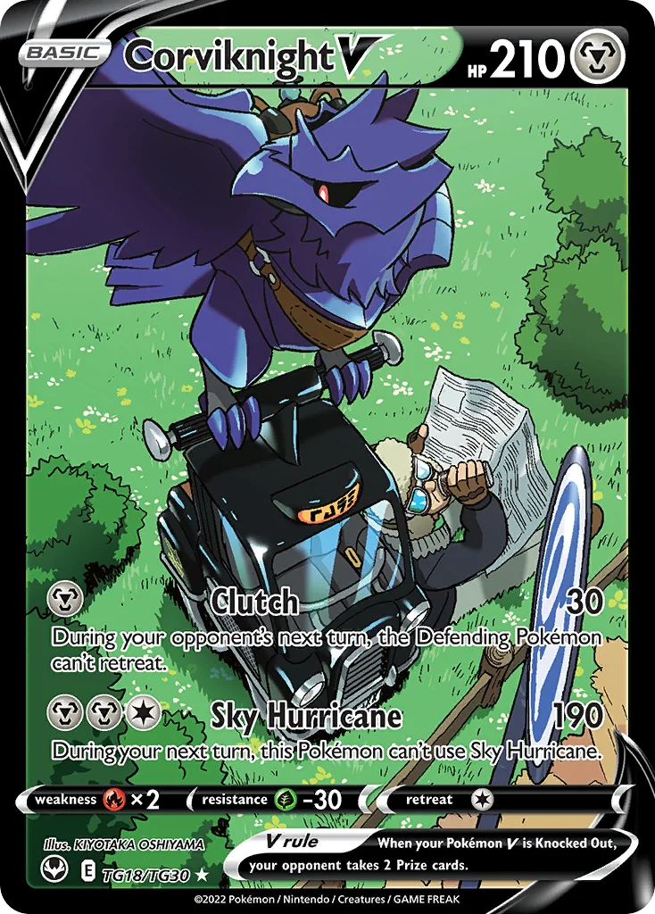 Corviknight V TG18/30 Rare holo v