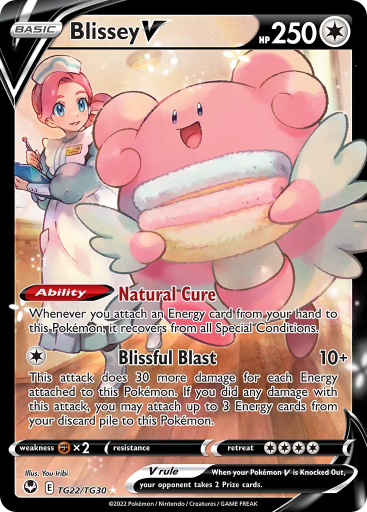 Blissey V TG22/30 Rare holo v
