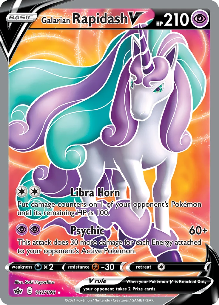 Galarian Rapidash V 167/198 Rare ultra