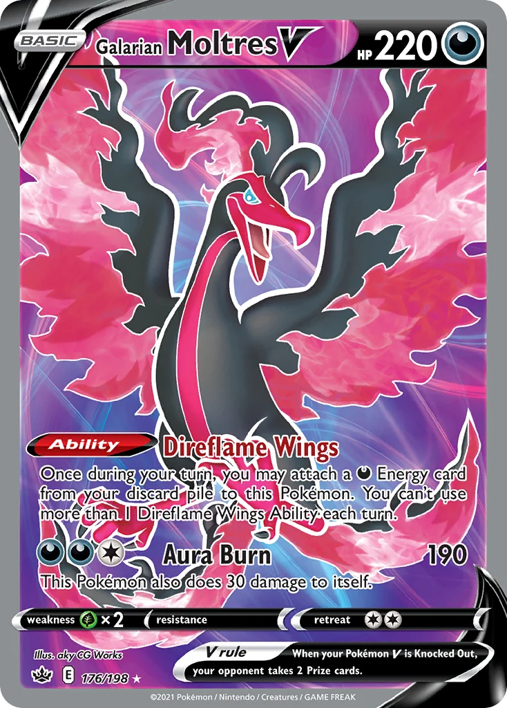 Galarian Moltres V 176/198 Rare ultra