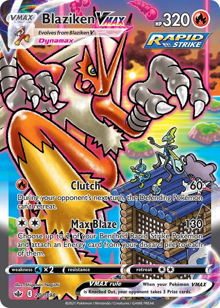 Blaziken VMAX 201/198 Rare rainbow