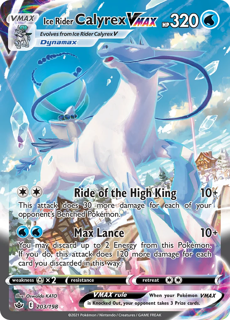 Ice Rider Calyrex VMAX 203/198 Rare rainbow