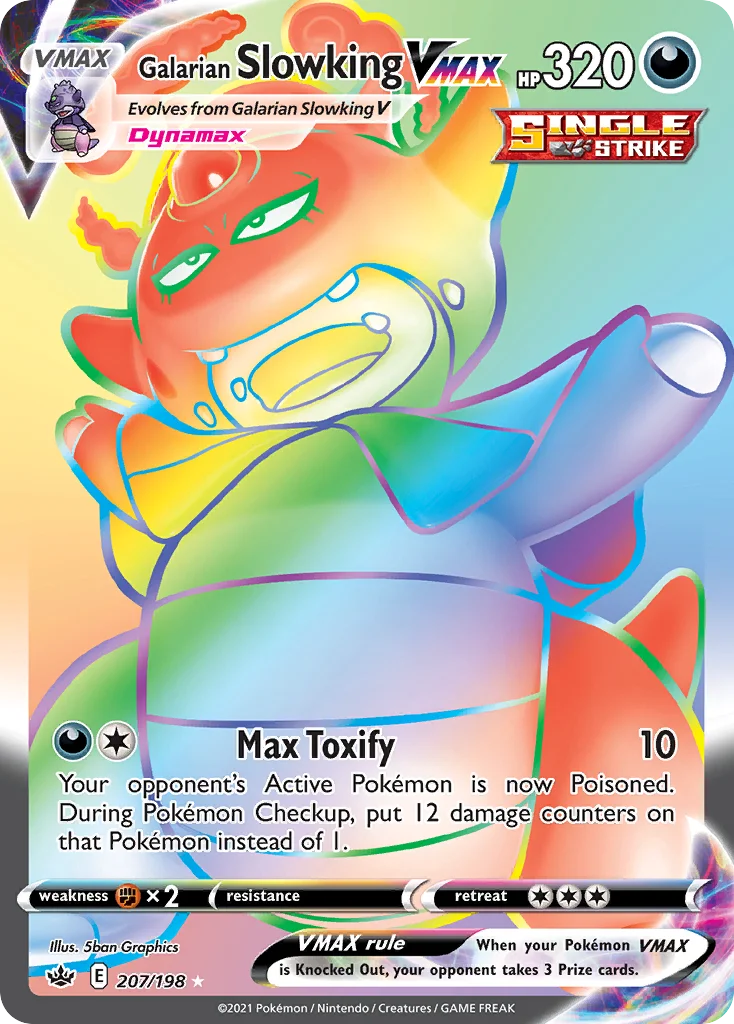 Galarian Slowking VMAX 207/198 Rare rainbow