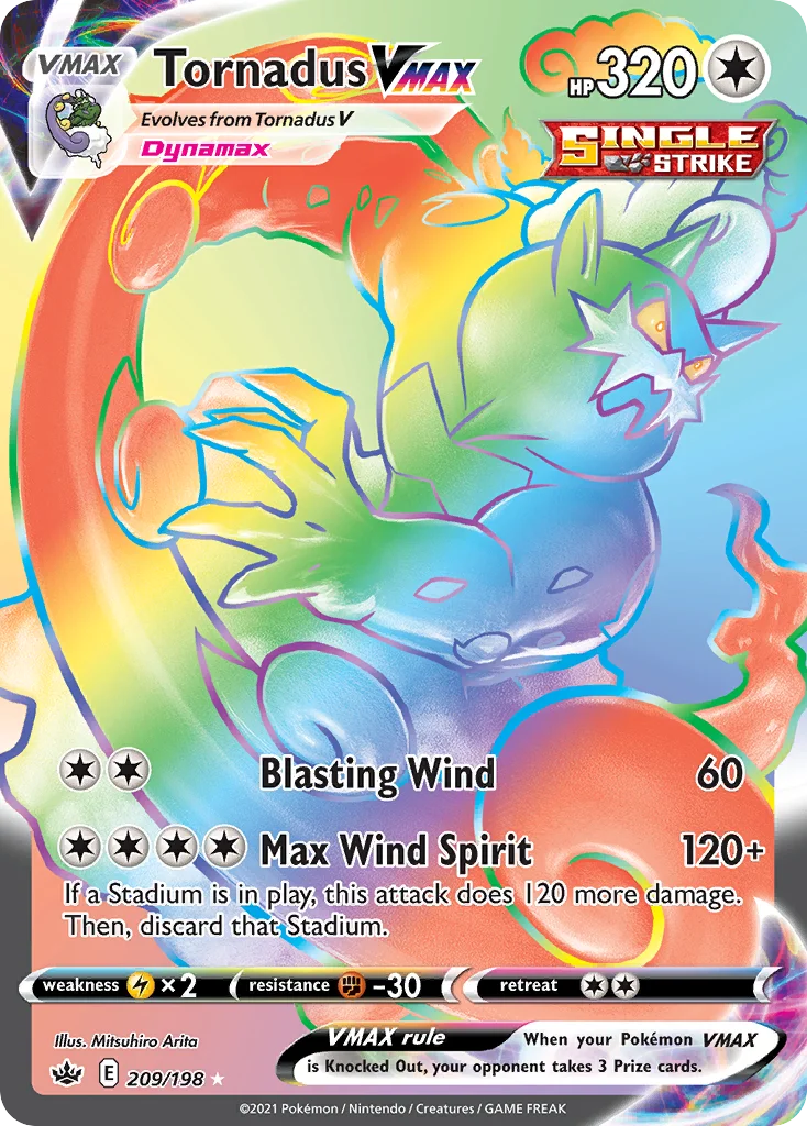 Tornadus VMAX 209/198 Rare rainbow