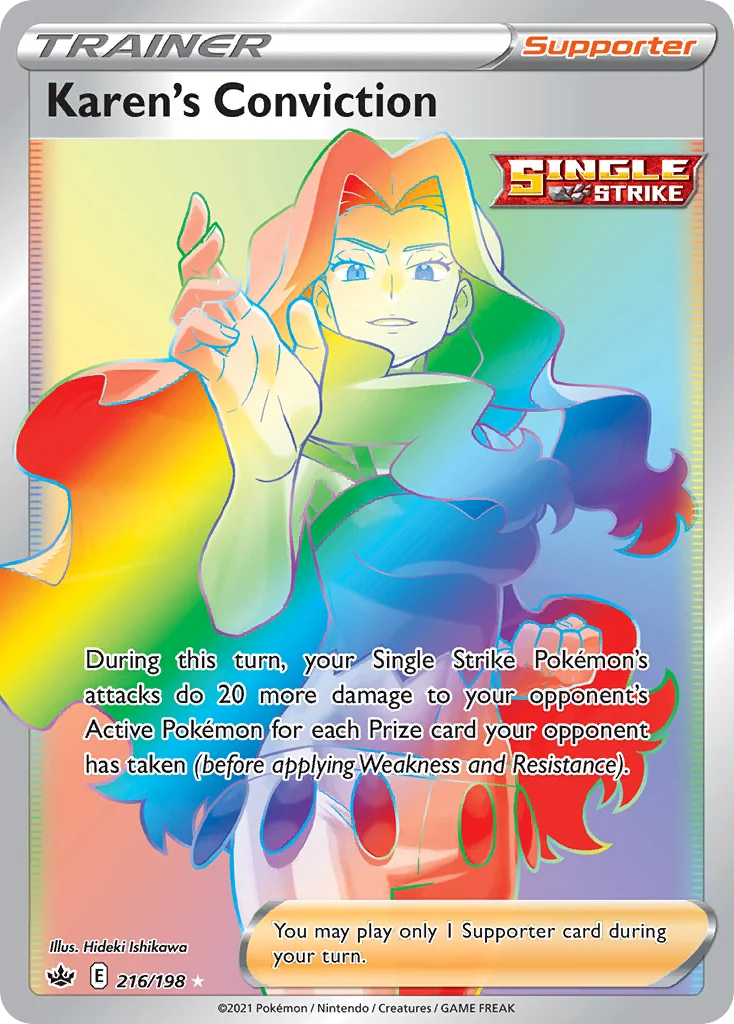 Karen's Conviction 216/198 Rare rainbow