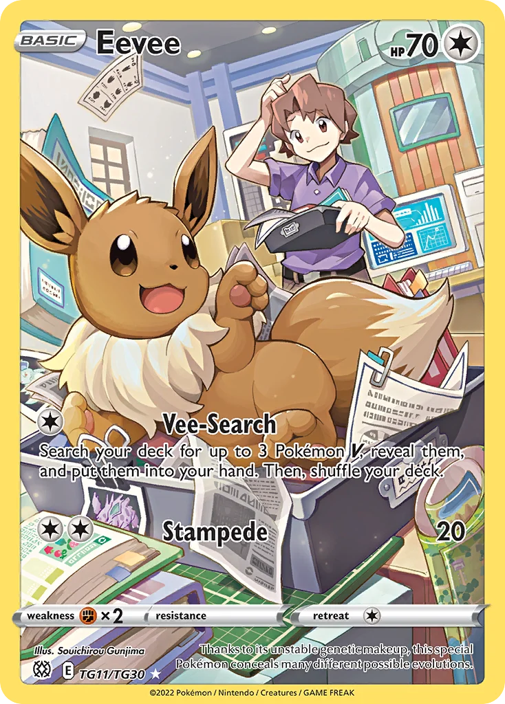 Eevee TG11/30 Trainer gallery rare holo