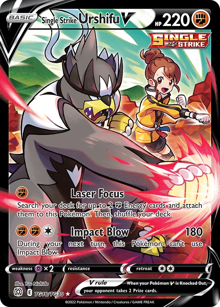 Single Strike Urshifu V TG18/30 Rare holo v
