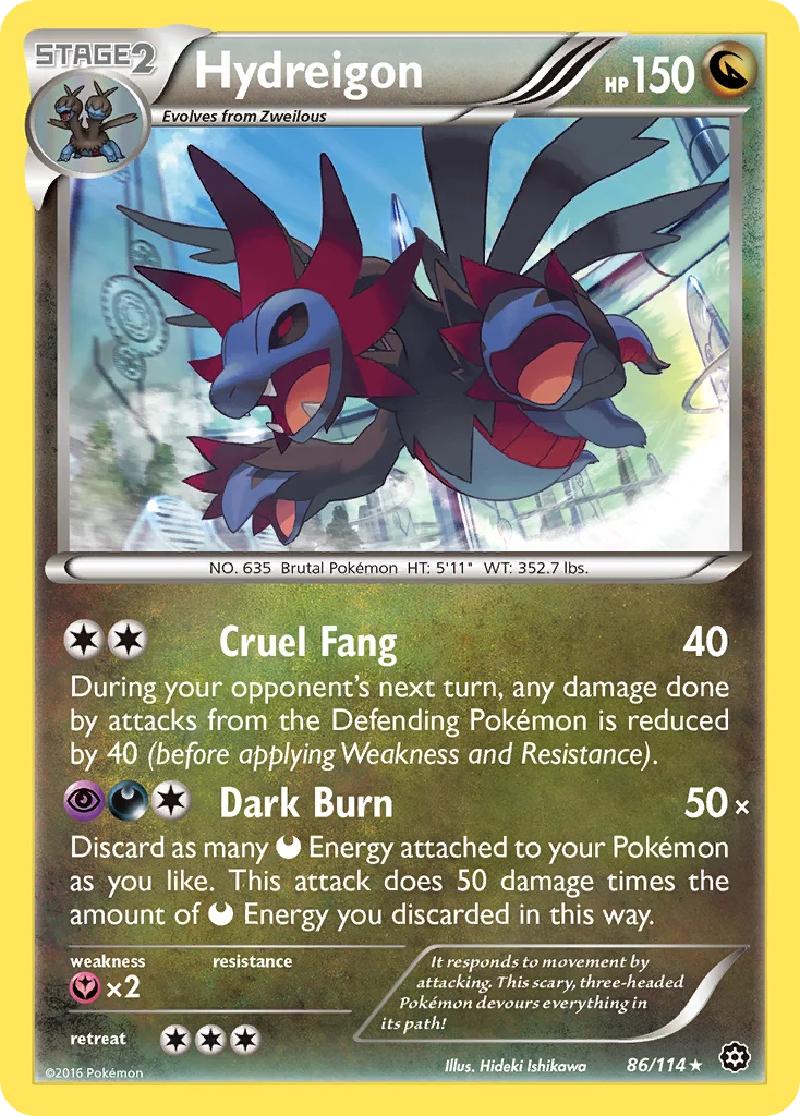 Hydreigon 086/114 Rare holo